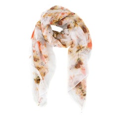Erdem Butterfly Print Large Silk Scarf