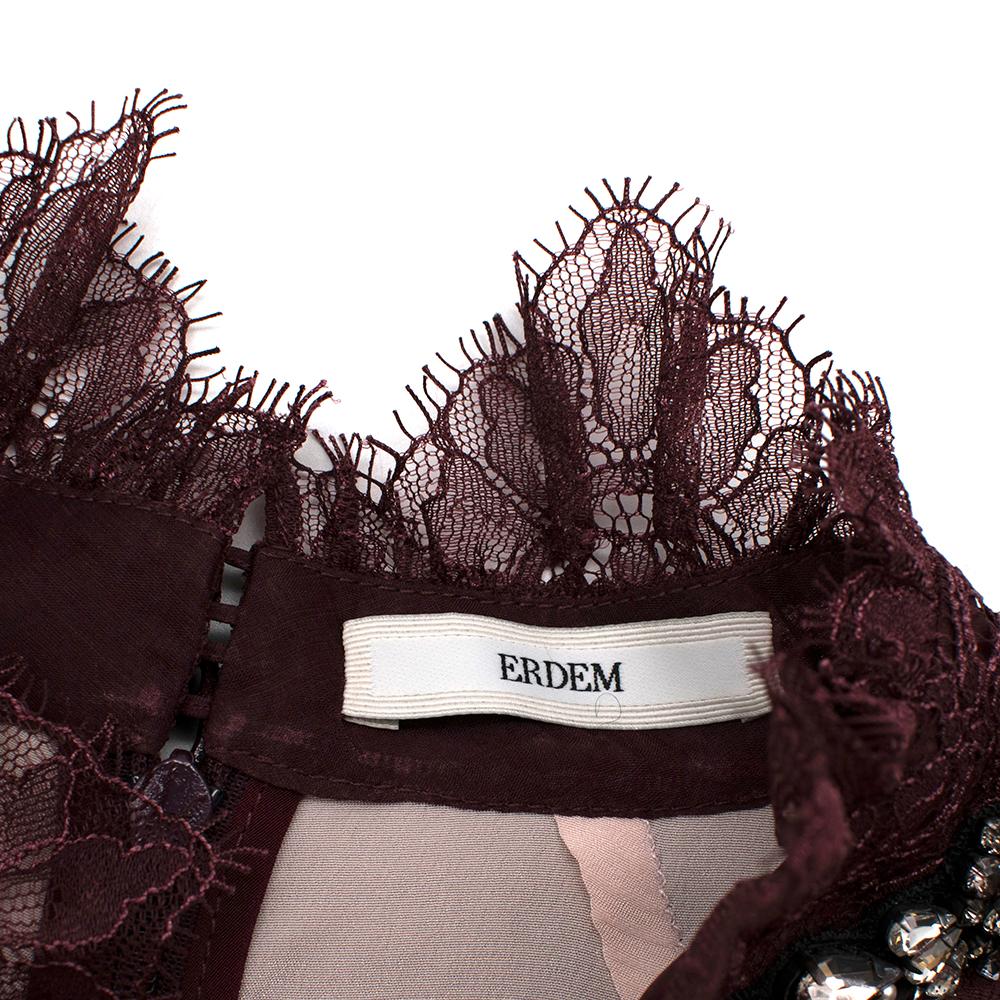 Women's or Men's Erdem Carolyn crystal-embellished lace gown - Size US 8 For Sale