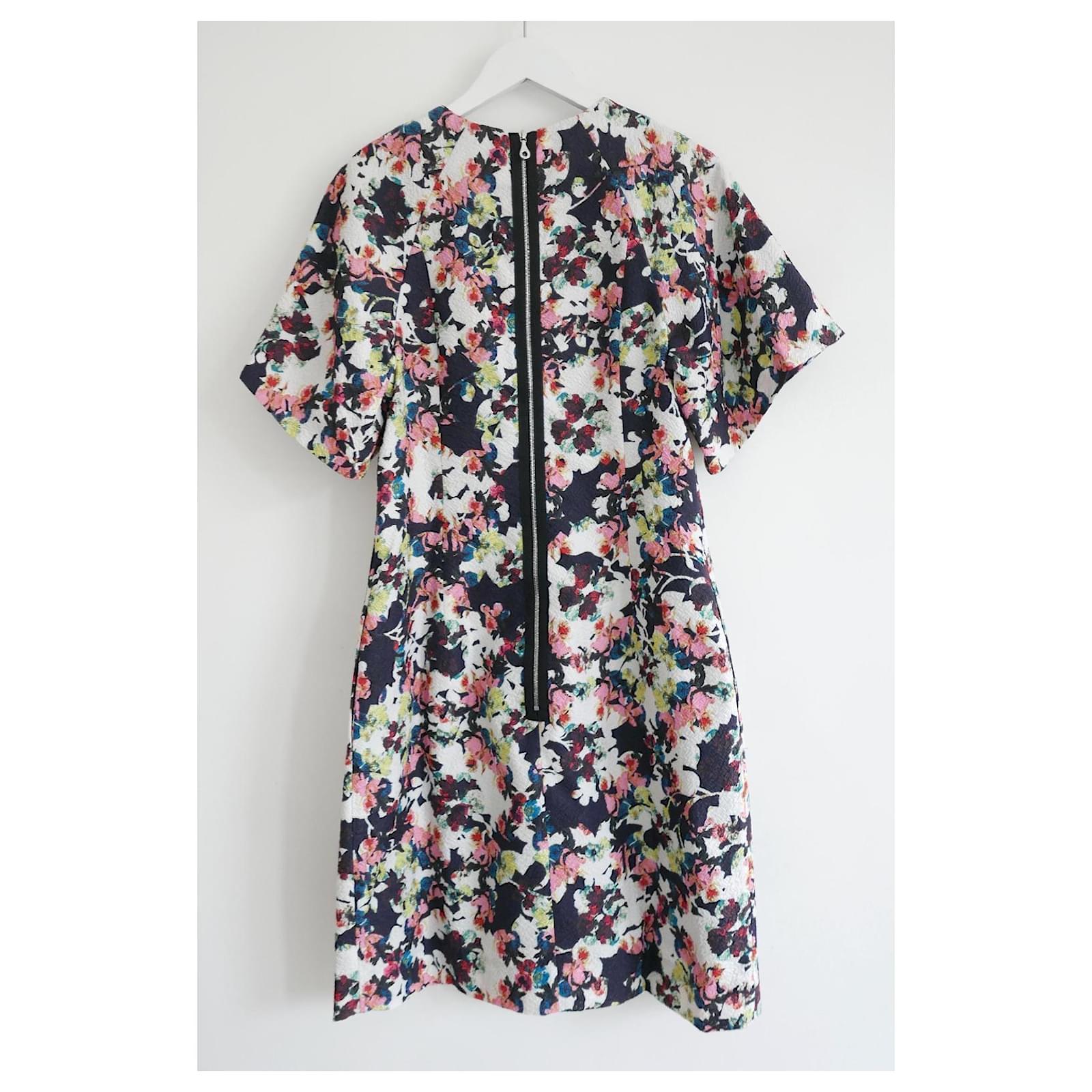 Erdem Cliona Floral Printed Silk Blend Dress In New Condition For Sale In London, GB