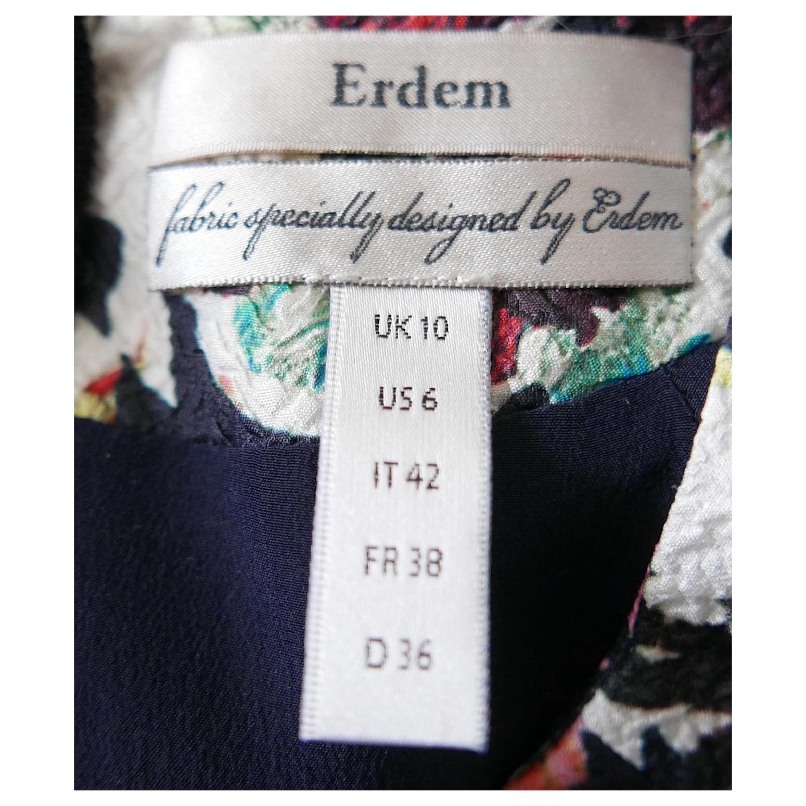 Erdem Cliona Floral Printed Silk Blend Dress  For Sale 1