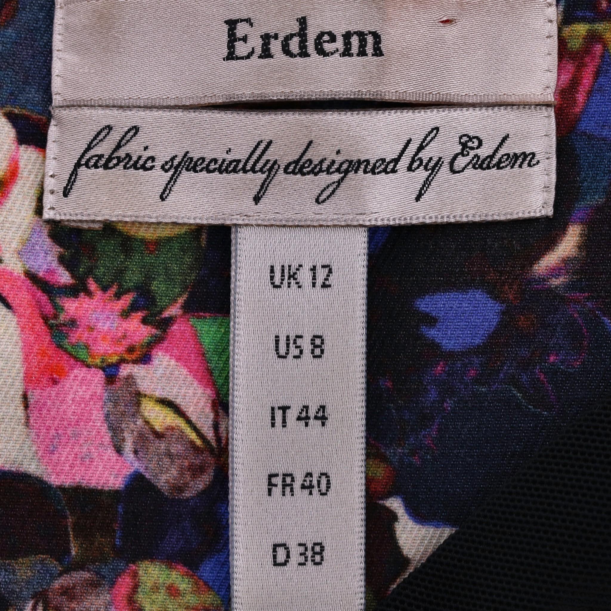 Erdem Cotton Blend Floral Print Sheath Dress For Sale 1
