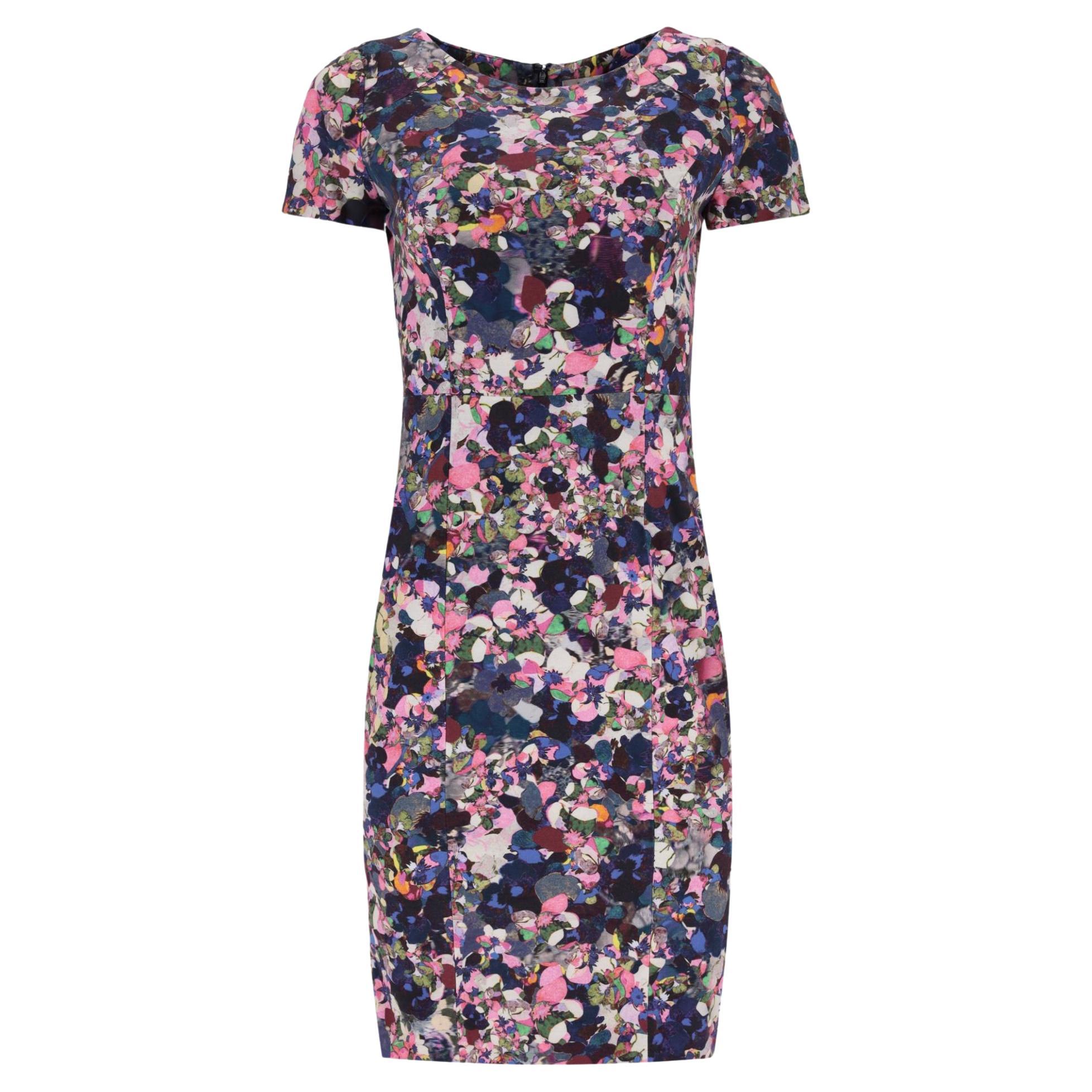 Erdem Cotton Blend Floral Print Sheath Dress For Sale