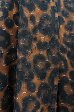 Erdem "Elviretta" Robe Cape en imprimé léopard semi-transparent