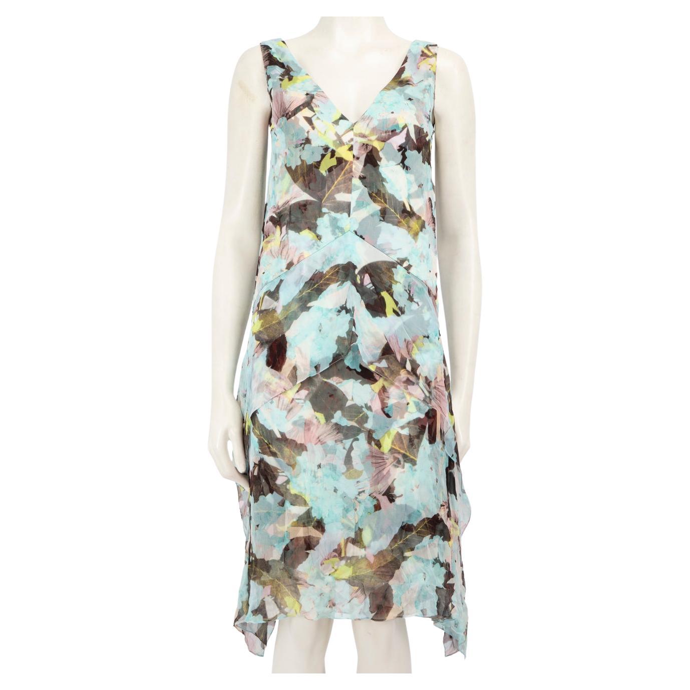 Erdem, robe longueur genou à imprimé floral abstrait, taille M