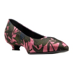 Erdem Floral Embroidered Kitten Heel Pumps Size IT 39.5