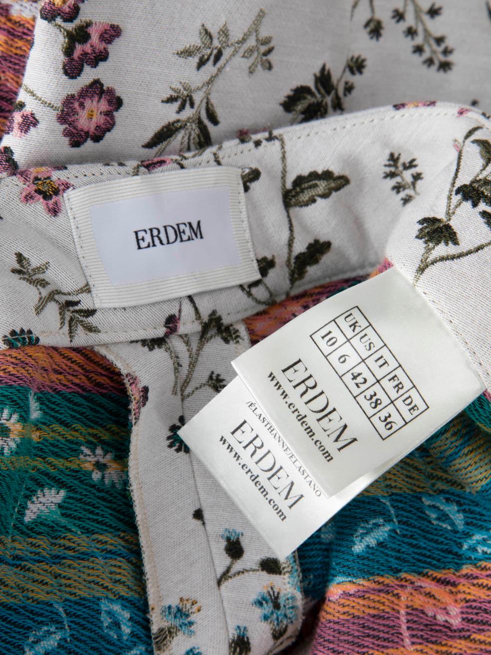 Women's Erdem Floral Jacquard Slim Fit Trousers Size M