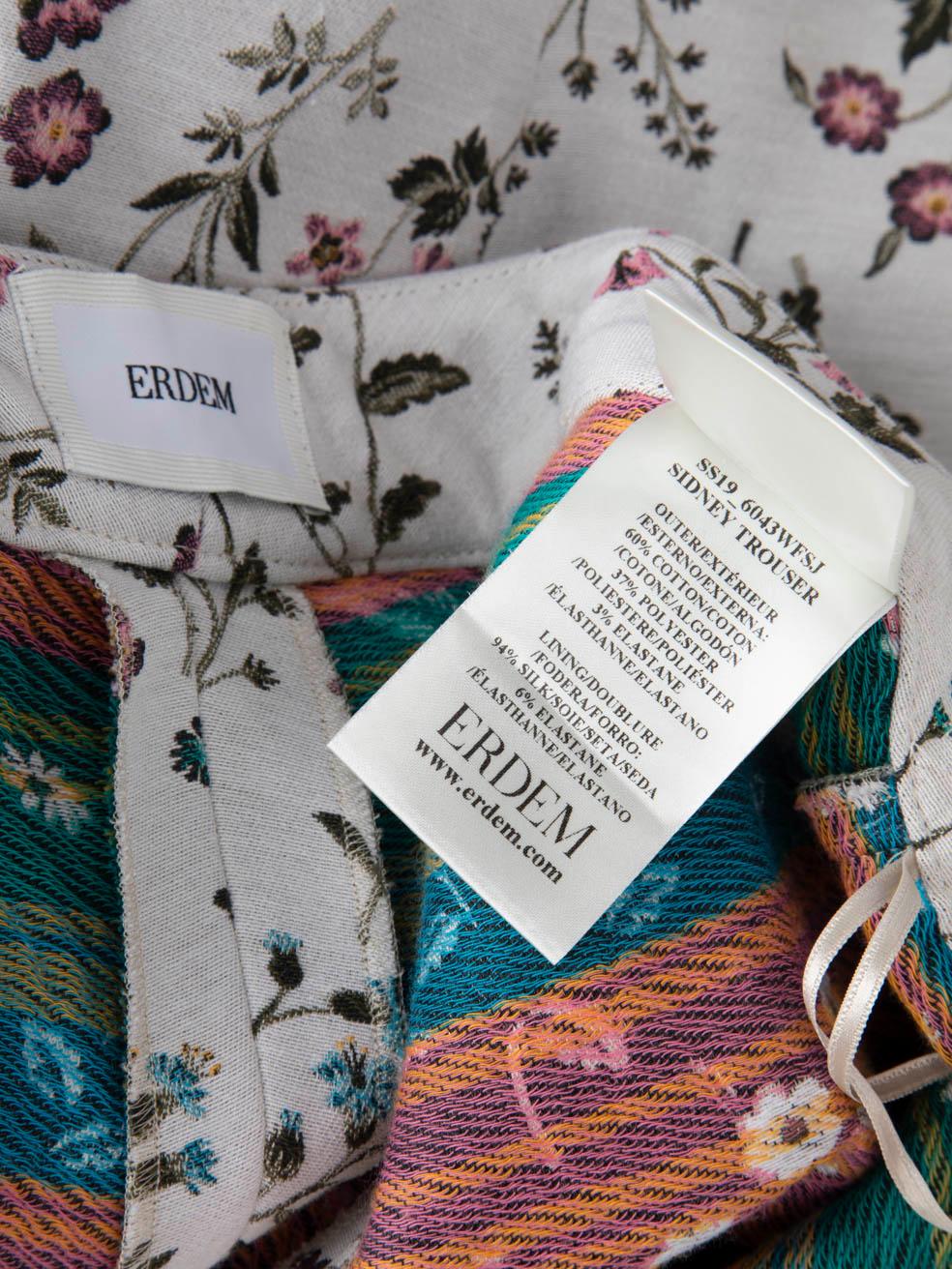 Erdem Floral Jacquard Slim Fit Trousers Size M 1