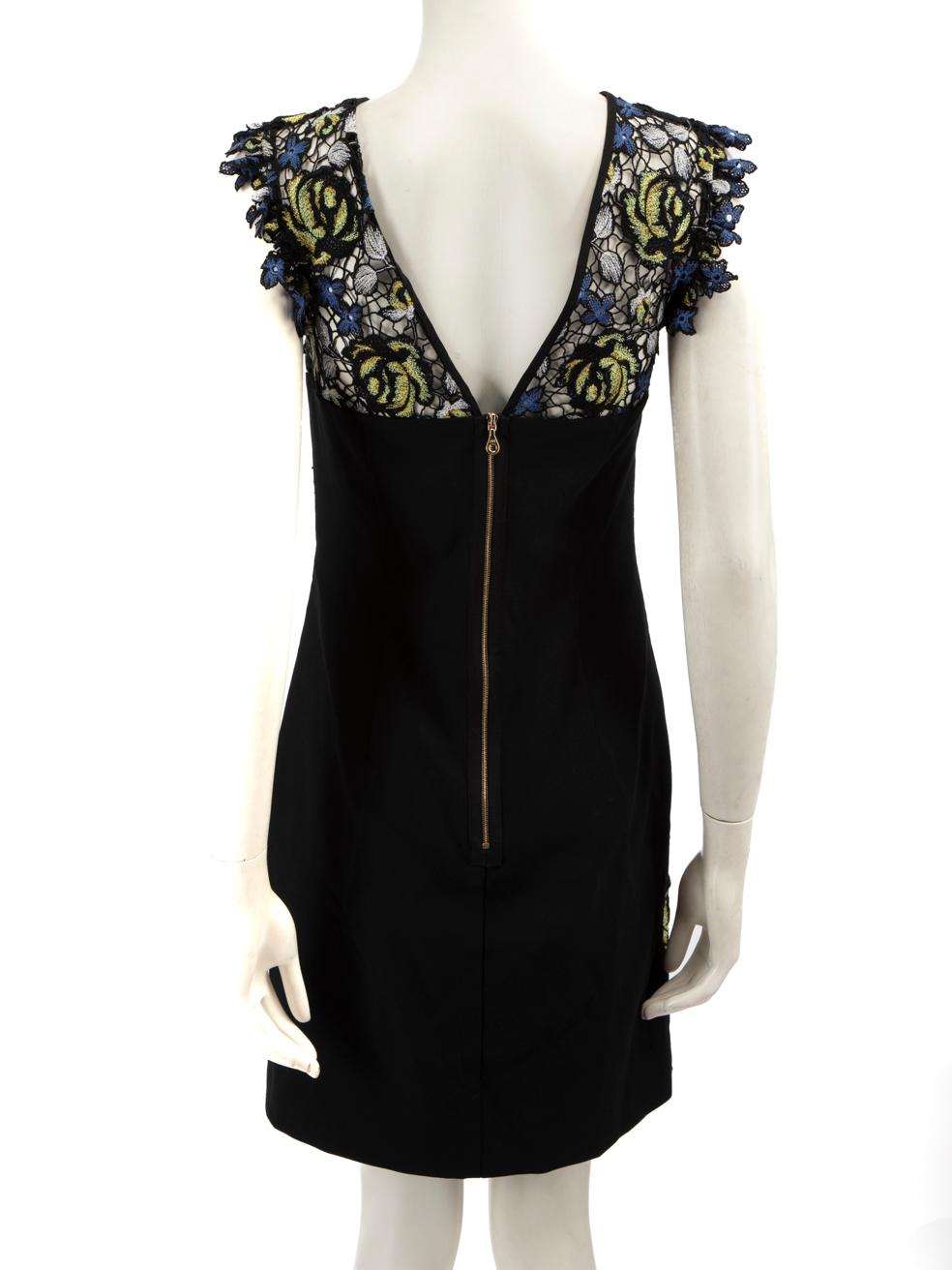 Black Erdem Floral Lace Dress Knee Length Dress Size S For Sale