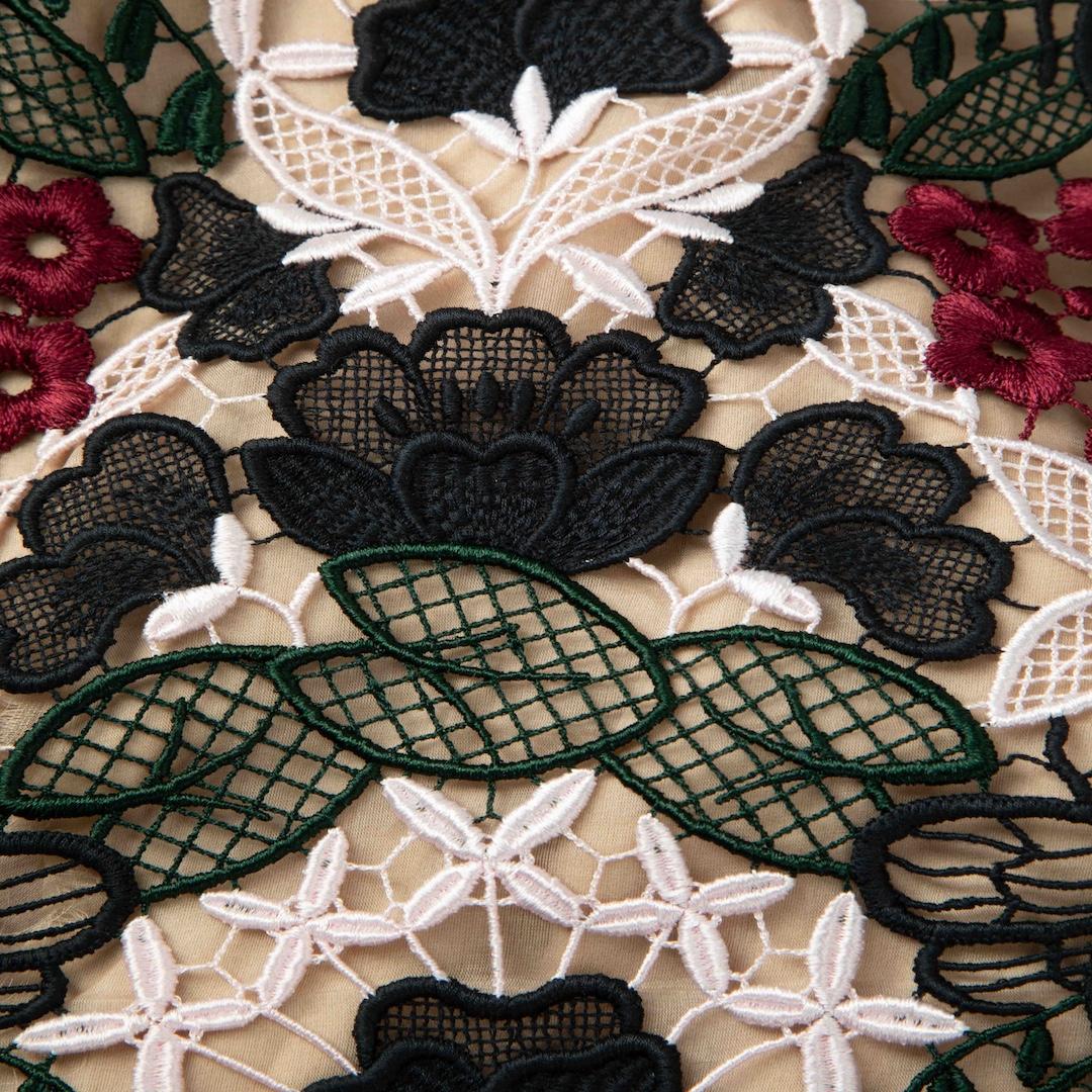 Erdem Floral Lace Midi Skirt Size M In Good Condition For Sale In London, GB