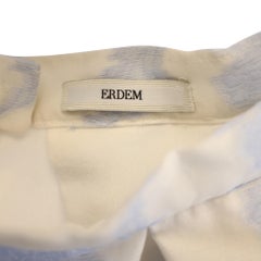 Erdem Floral Midi Skirt in Light Blue Cotton