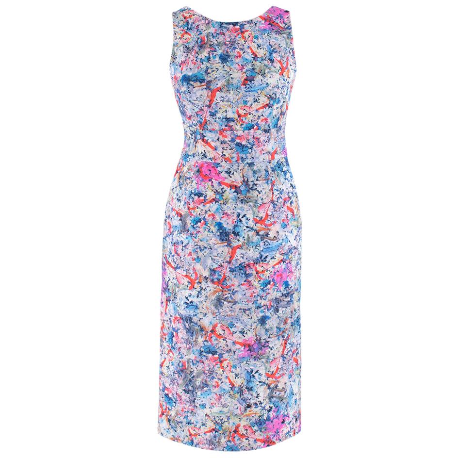 Erdem Floral Print Cut Out Midi Dress - Size US 4