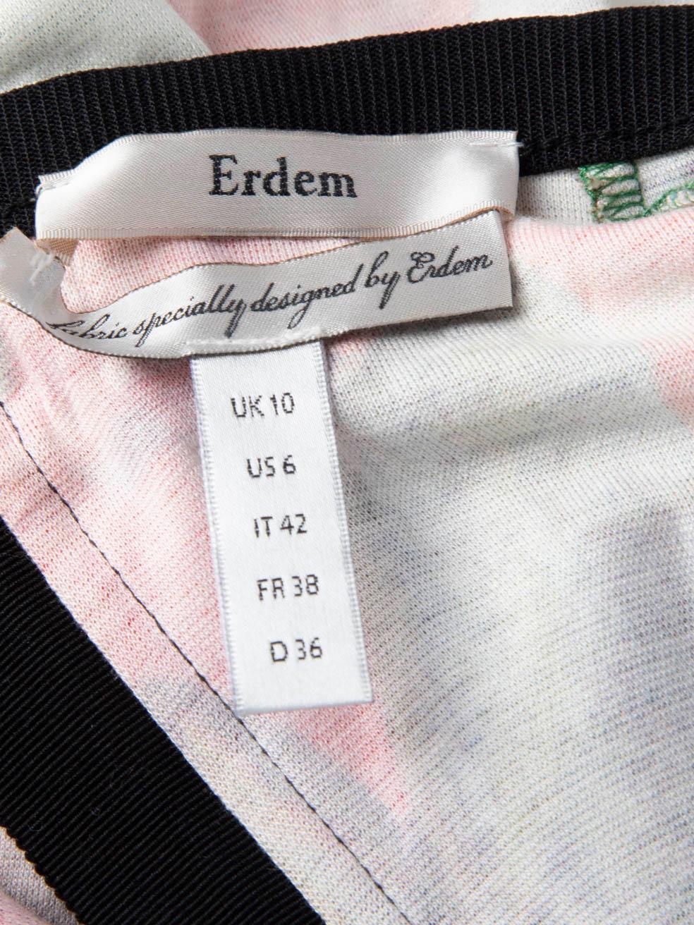 Erdem - Jupe mi-longue évasée à imprimé floral - Taille M Pour femmes en vente