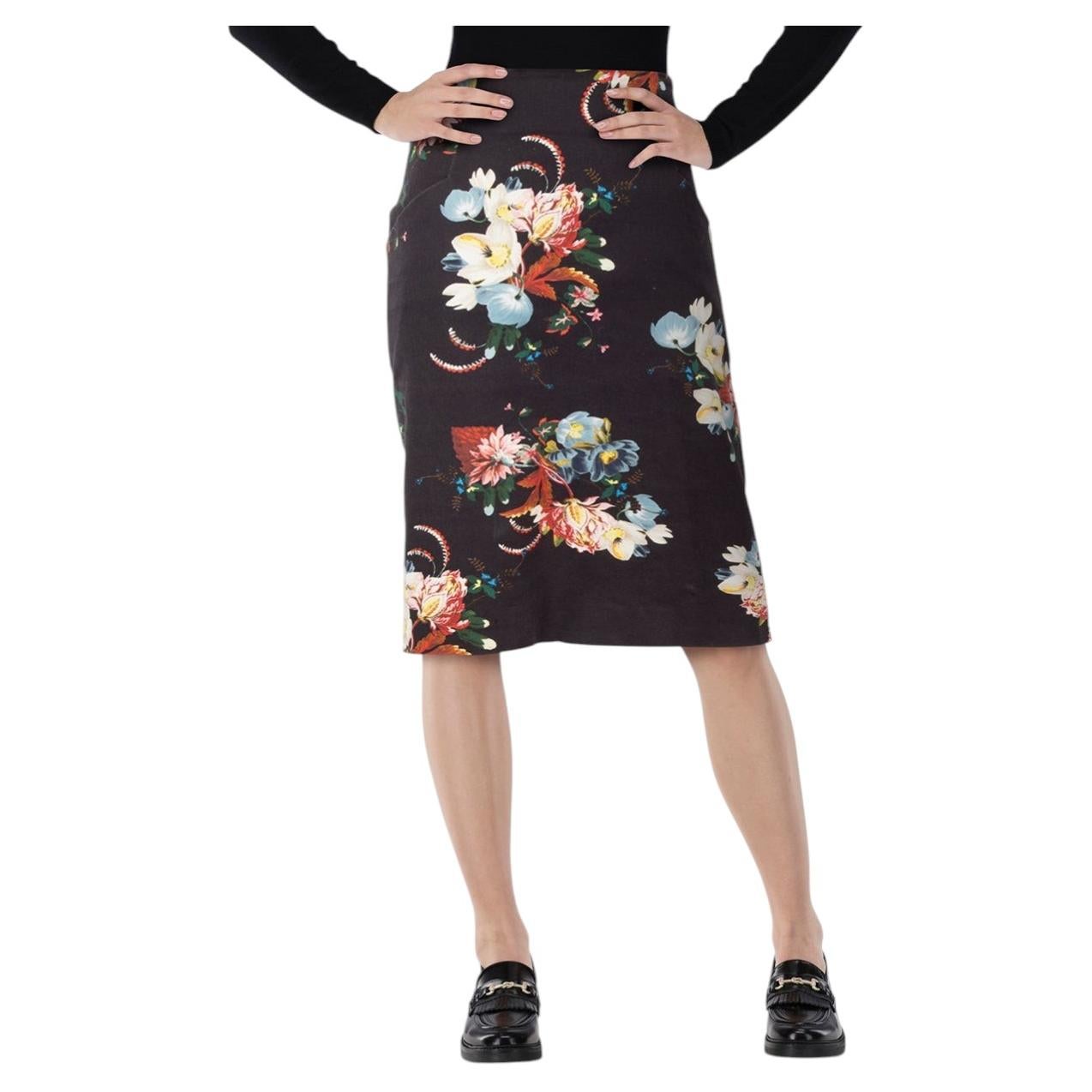 Erdem Floral Print Knee Length Skirt Size L