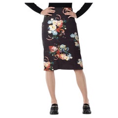 Erdem Floral Print Knee Length Skirt Size L