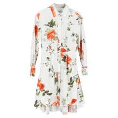 Erdem Floral-Print Mini Shirt Dress in Multicolor Cotton