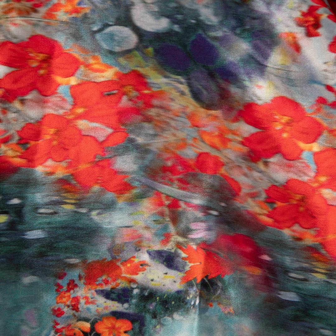 Erdem Floral Print Mini Short Sleeve Dress Size L In Good Condition For Sale In London, GB