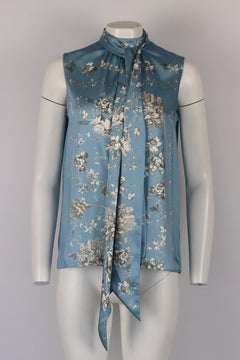 Erdem Floral Print Satin Blouse Uk 12