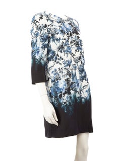 Erdem Floral Print Silk Knee Length Dress Size L