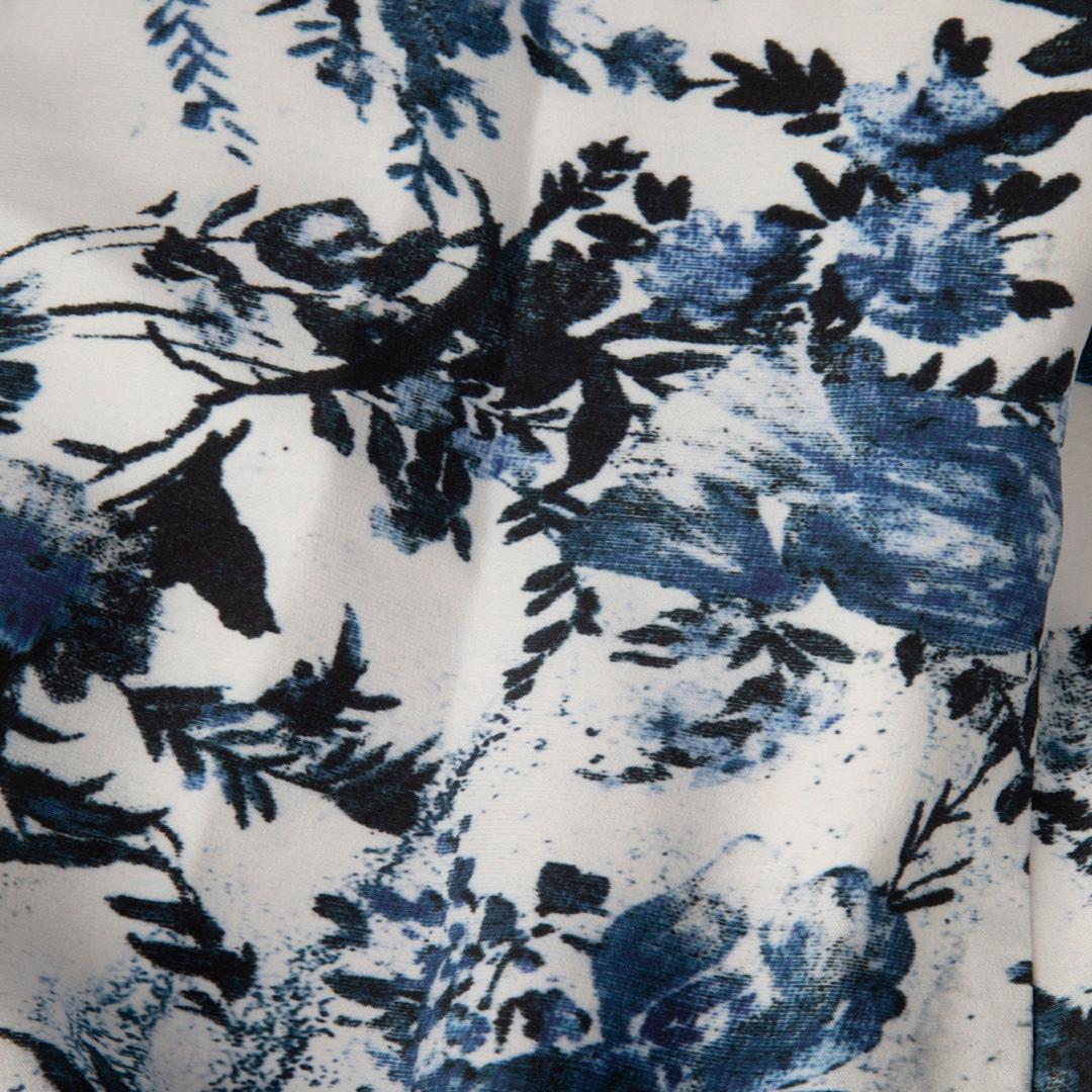 Vestido largo por la rodilla de seda con estampado floral Erdem Talla L en Bueno estado para la venta en London, GB