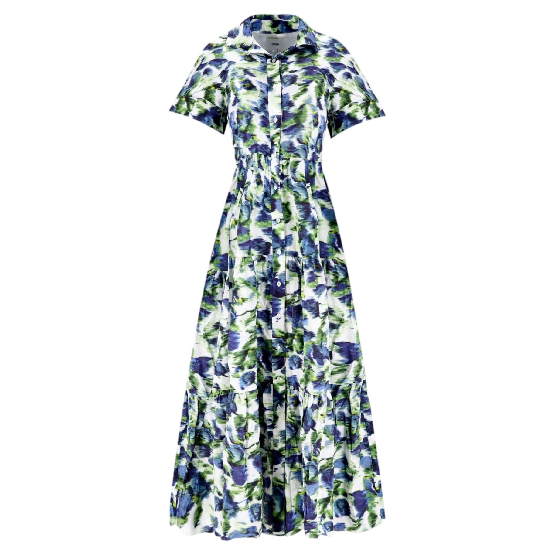 Erdem Floral Tiered Cotton Maxi Dress