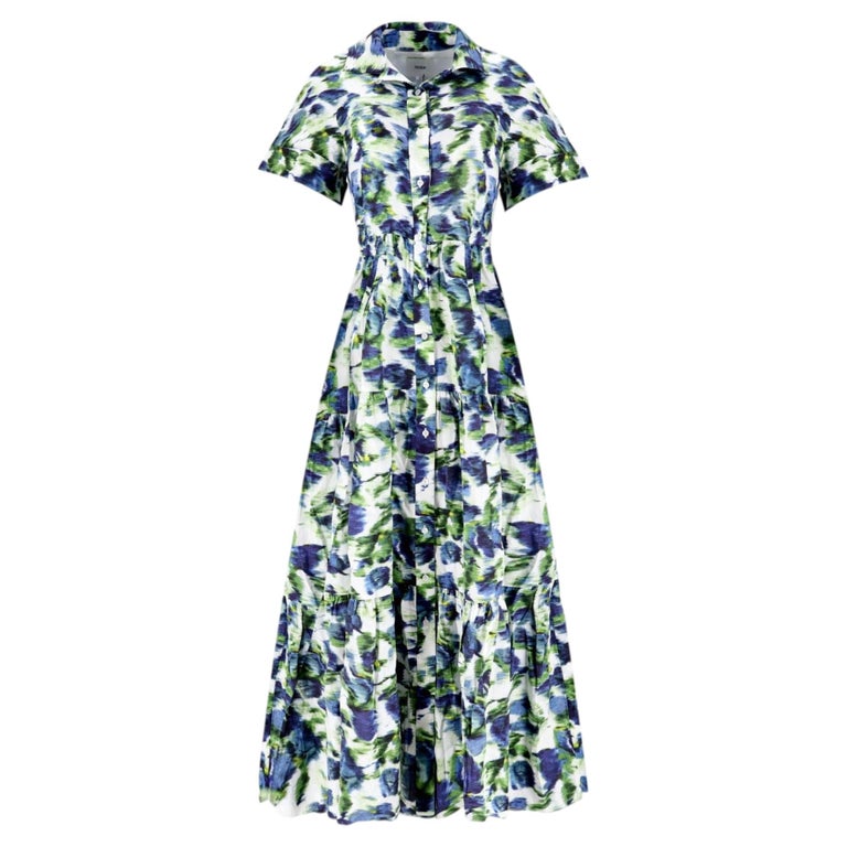 Erdem Floral Tiered Cotton Maxi Dress Erdem Floral Tiered Cotton Maxi Dress