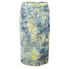Erdem Graphic Printed Midi Pencil Skirt Size M