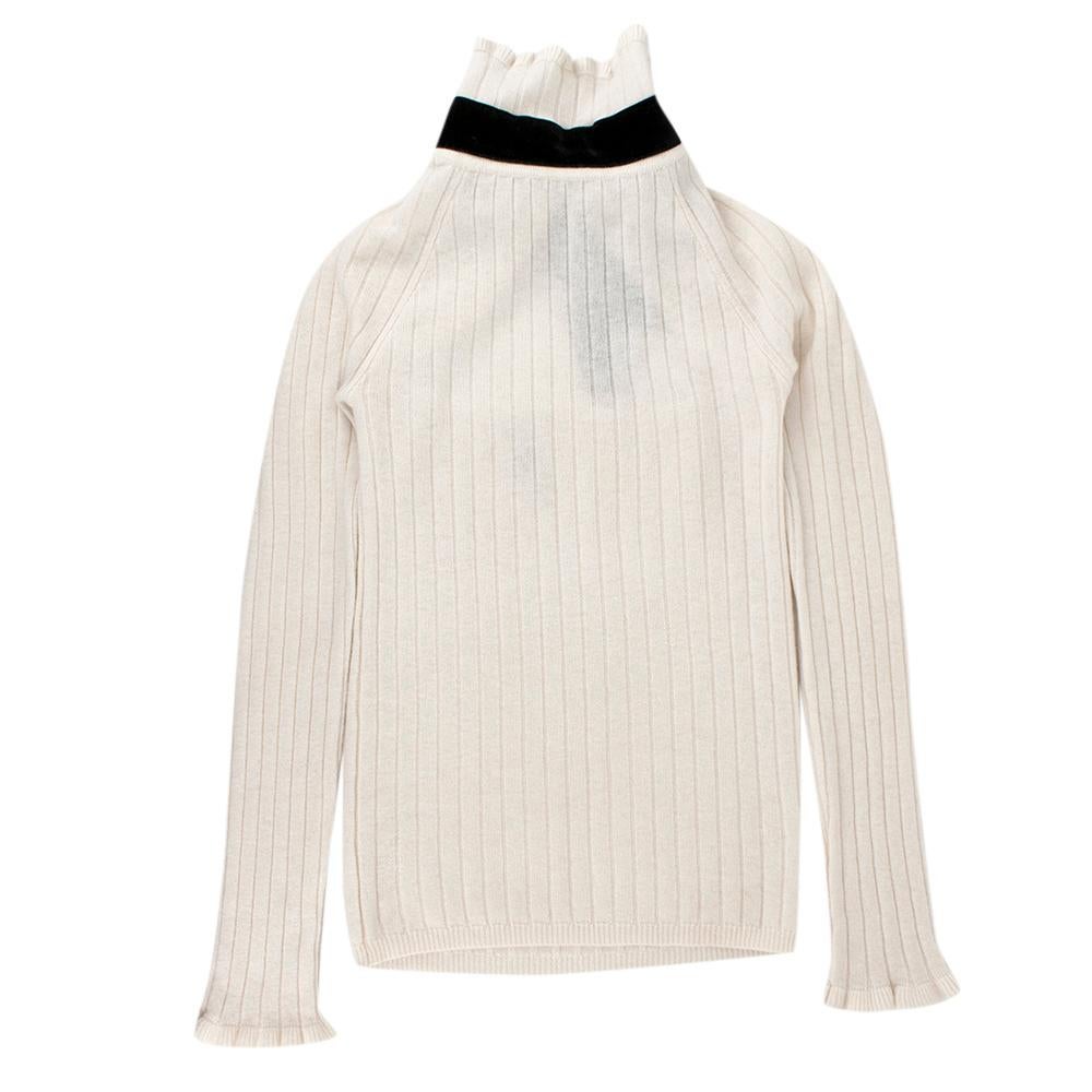 Erdem High Neck Wool Blend Open Back Sweater SIZE S In Good Condition In London, GB