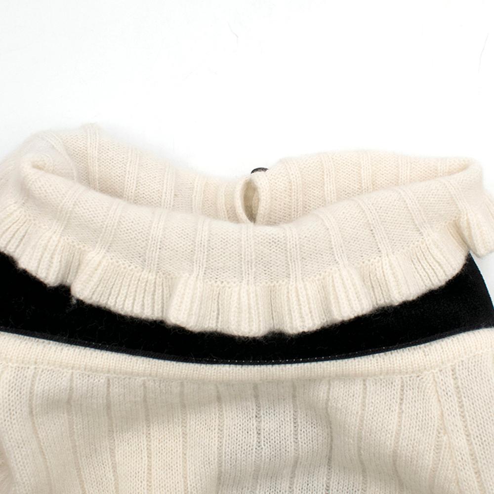 Women's Erdem High Neck Wool Blend Open Back Sweater SIZE S
