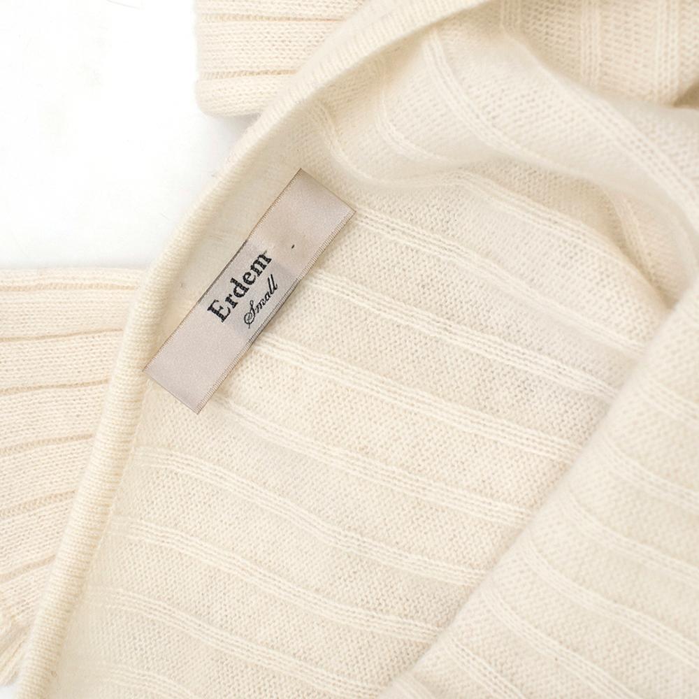 Erdem High Neck Wool Blend Open Back Sweater SIZE S 3