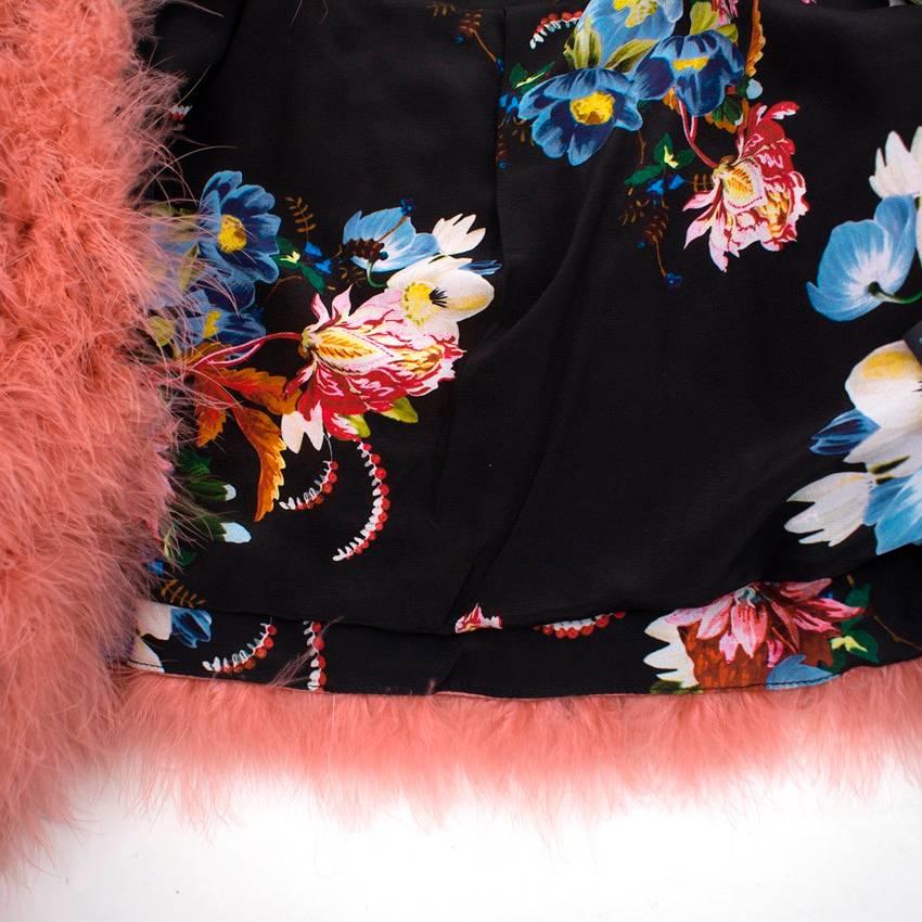 Pink Erdem Ives Cropped Marabou Jacket (Size: US 6/S) For Sale