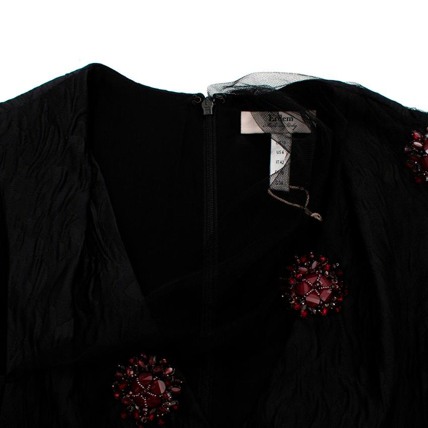 Erdem Jacquard Crystal Embellished Dress with Net Overlay - Size US6 For Sale 2