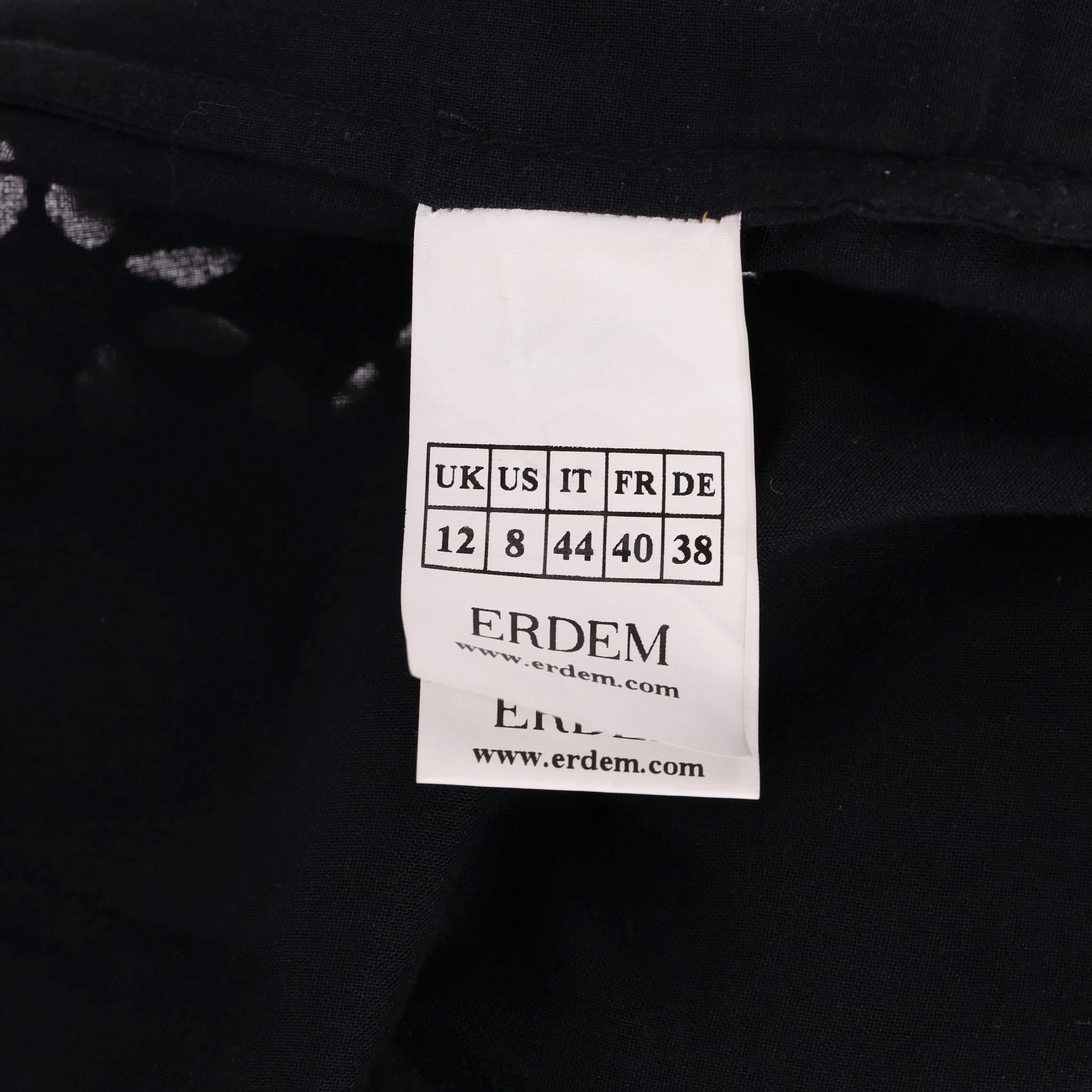 Erdem Laser-Cut Cotton Wide Capri Trousers For Sale 1