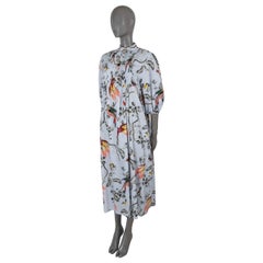 ERDEM light blue cotton 2021 FLORAL POPLIN MAXI Dress 8 XS