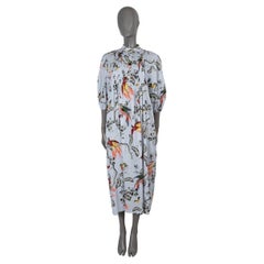 ERDEM algodón azul claro 2021 FLORAL POPLIN MAXI Vestido 8 XS