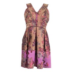 ERDEM lilla FABIENNE FRINGED JACQUARD Abito senza maniche S