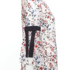 S.S. White Lissy 100% seta con ricamo floreale a pieghe UK8 S