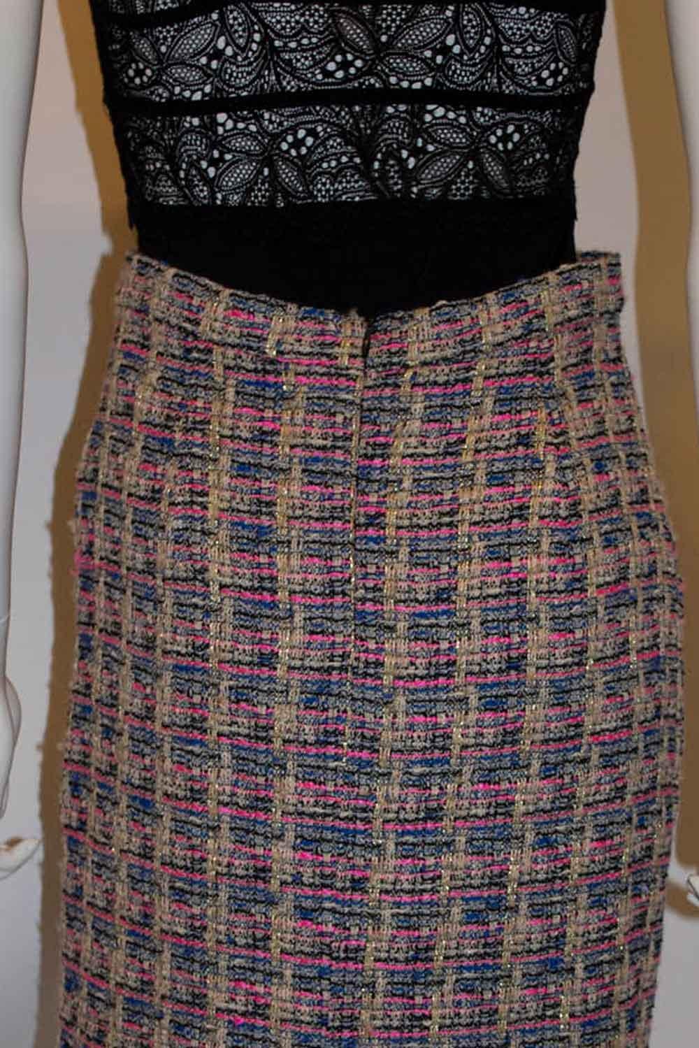 Erdem Multi Colour Boucle Skirt For Sale 1