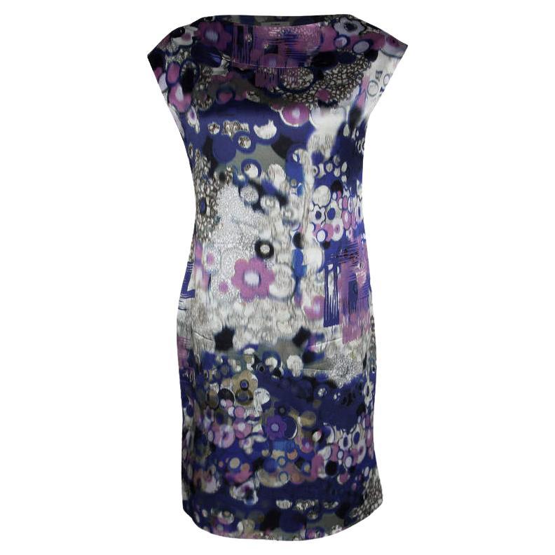 Erdem Multicolor Digital Printed Silk Sleeveless Dress M For Sale