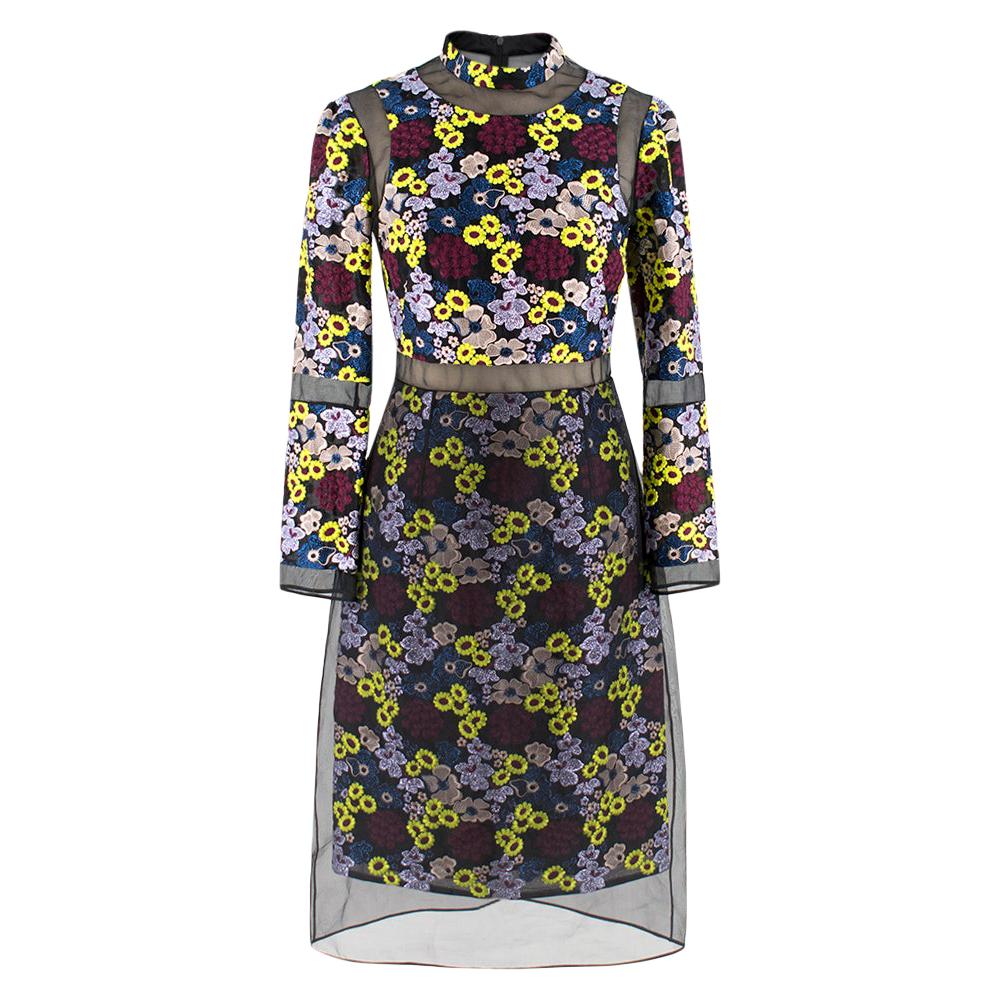 Erdem Phyllis Embroidered Organza Dress - Size US 4 For Sale
