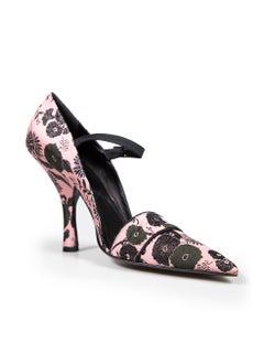 Erdem Pink Floral Jacquard Heels Size IT 41