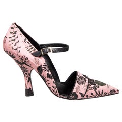 Erdem Pink Floral Jacquard Heels Size IT 41