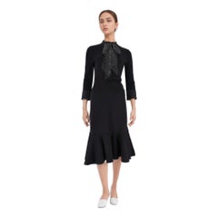 Erdem Polka-Dot Tie Midi Dress