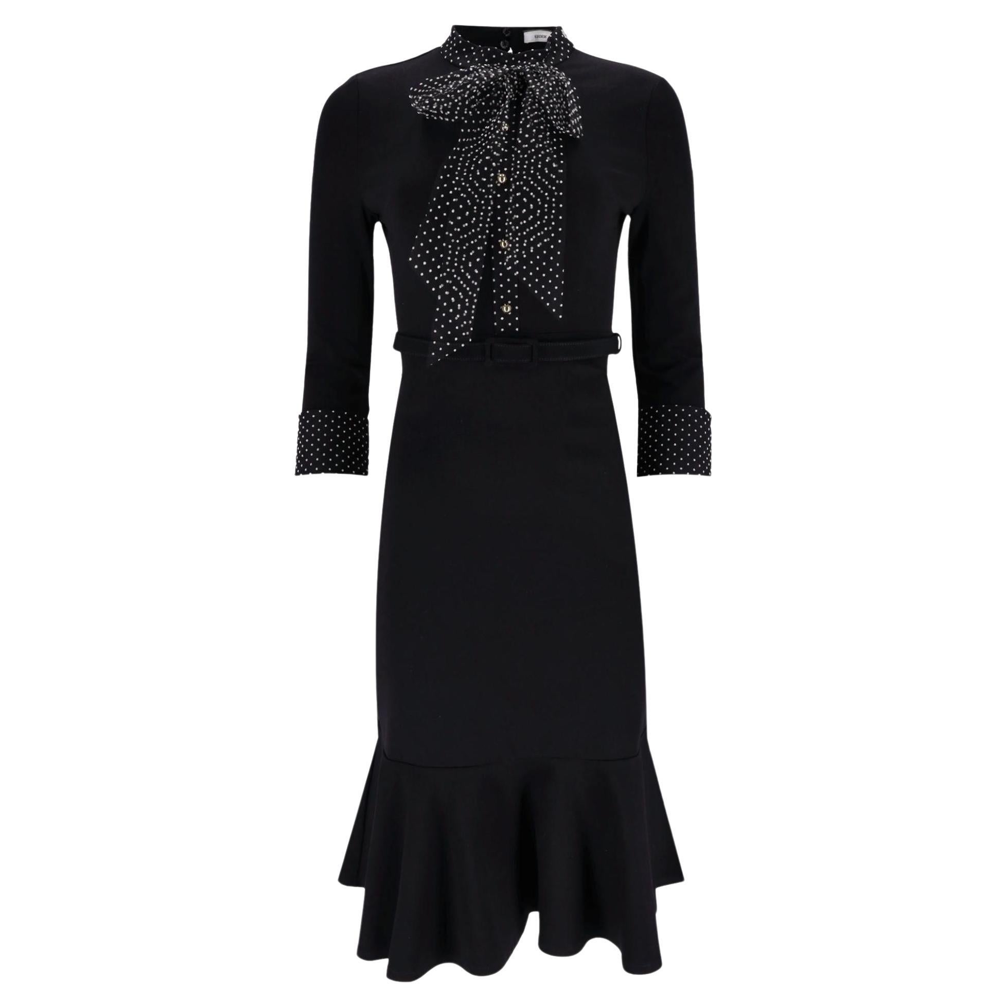 Erdem Polka-Dot Tie Midi Dress For Sale
