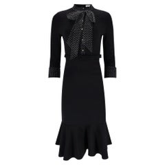 Erdem Polka-Dot Tie Midi Dress