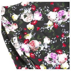 Erdem Women's 2010s Reese Floral Peony Print Stretch Jersey Dress UK10