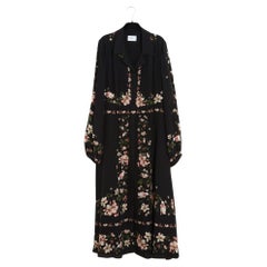 Erdem Robe longue FR42 Shabby Black Silk Maxi Dress UK14 US10/12