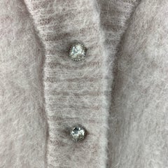 ERDEM - Cardigan à col V en mohair mélangé rose, taille S