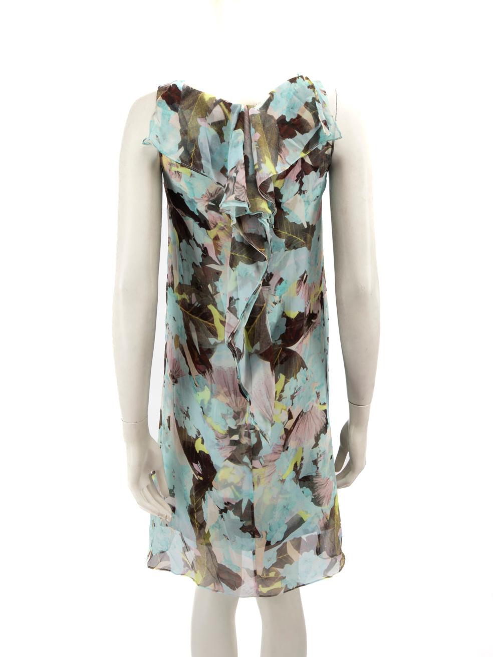 Gray Erdem Sleeveless Abstract Pattern Dress Size M For Sale