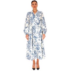 Abito midi in cotone Toile De Jouy di Erdem
