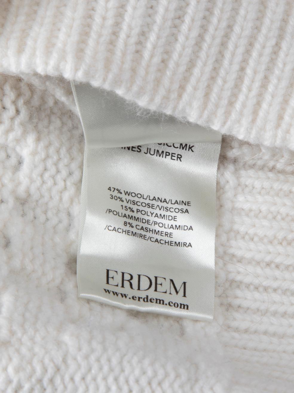 Pull à manches longues en laine blanche d'Erdem Taille XL en vente 1